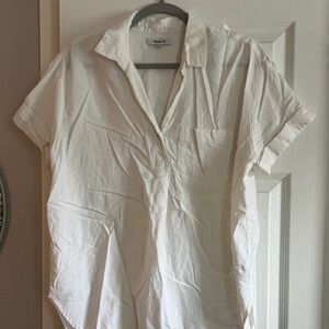 Madewell Ivory Short Sleeve Shirt